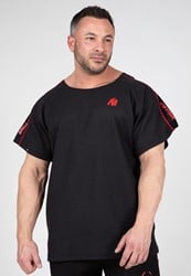Gorilla Wear Buffalo Old School Workout T-Shirt - Zwart/Rood