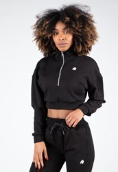 Gorilla Wear Ocala Cropped Half-Zip Sweatshirt - Zwart - M