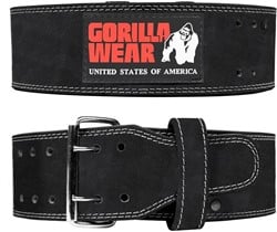 Gorilla Wear 4 Inch Leren Lifting Belt - Zwart - S/M