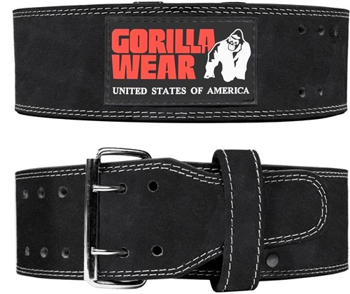 Gorilla Wear 4 Inch Leren Lifting Belt - Zwart