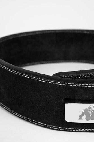 Gorilla Wear 4 Inch Leren Lever Lifting Belt - Zwart