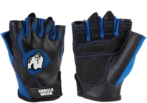 Gorilla Wear Mitchell Training Gloves - Fitness Handschoenen - Zwart / Blauw