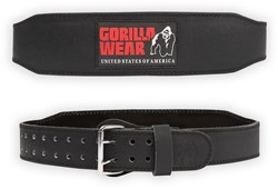 Gorilla Wear Halterriem - 4 Inch Padded Leren Lifting Belt - Zwart