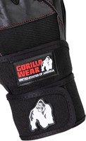 Gorilla Wear Dallas Wrist Wrap Handschoenen - Fitness Handschoenen - Zwart/Rode Stiksels-3