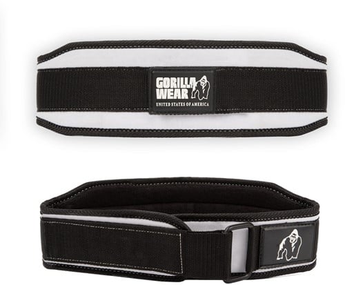 Gorilla Wear Halterriem - 4 Inch Dames Lifting Belt - Zwart/Wit