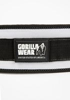 Gorilla Wear Halterriem - 4 Inch Dames Lifting Belt - Zwart/Wit-3