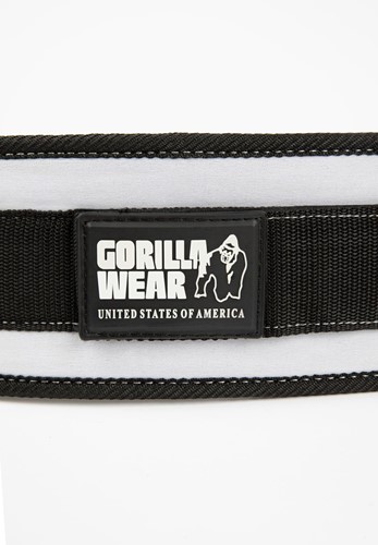 Gorilla Wear 4 Inch Women's Lifting Belt - Black/White-3